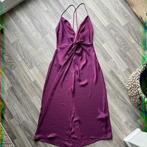 Zara Satin Midi Dress